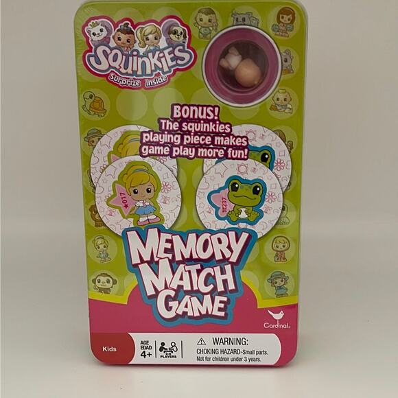 Blip Toys 2010 Squinkies Memory Match Game In Tin Bonus Piece - Picture 4 of 6